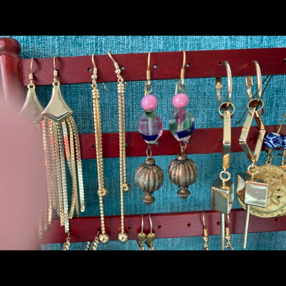 Lot of Earrings TEN Pairs with Display Stand - Picture 4 of 11